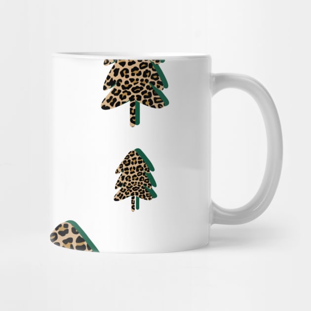 Leopard Print Christmas Tree Pattern by OneThreeSix